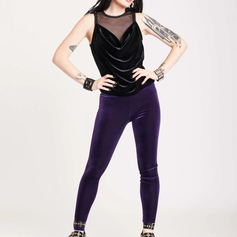 NWT Purple Velvet Leggings